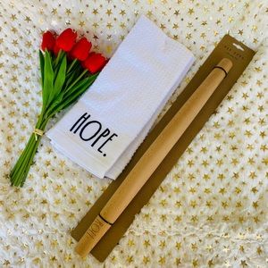 Kitchen towels (faith and hope)  and rolling pin